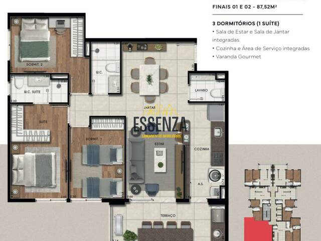 #3007 - Apartamento para Venda em Pouso Alegre - MG - 3